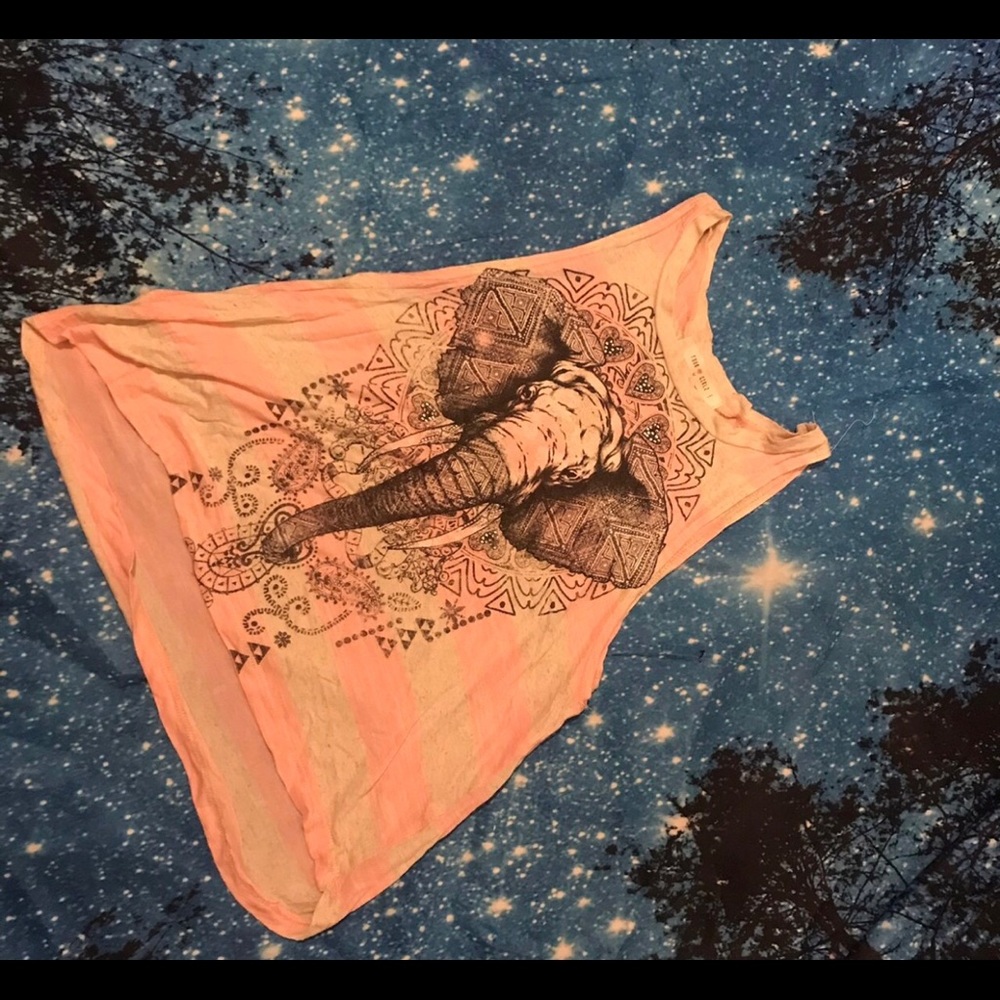 Elephant striped tank top